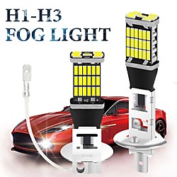 2 pièces Automatique LED Feu Antibrouillard H3 H1 Ampoules électriques 2400 lm SMD 4014 26 Pour Universel Toutes les Années Lightinthebox