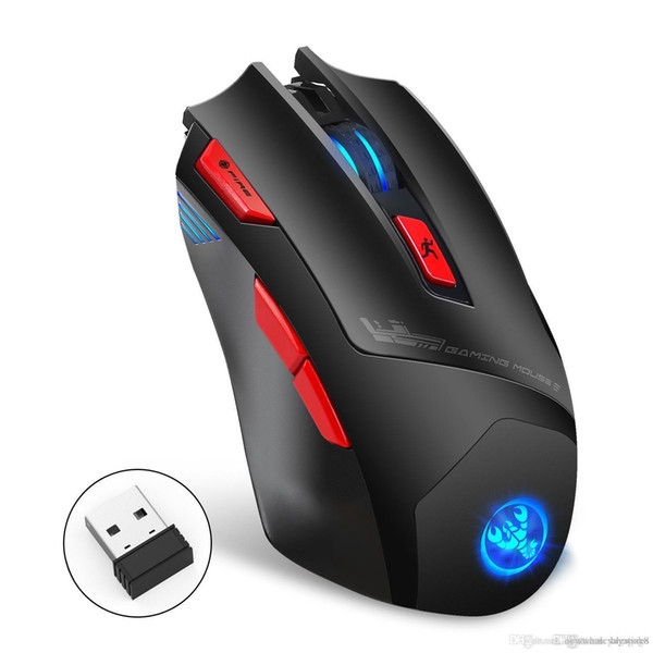 wireless gaming mouse 2.4ghz mouse ergonomic design mice adjustable 4800dpi usb rechargeable mouse lapmiceinputs