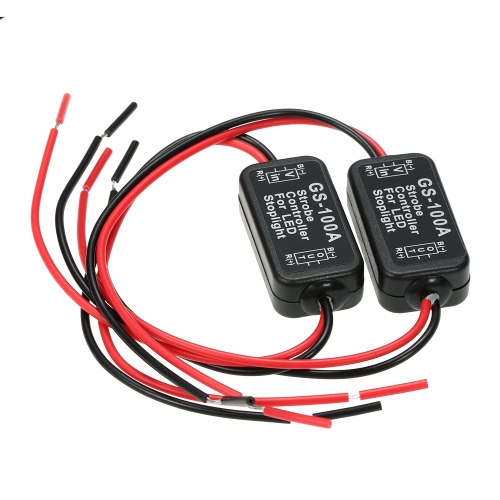 2 PCS GS-100A Flash Strobe Contrôleur De Frein Clignotant Module De Lumière pour Voiture LED Arrêt De Frein Queue Lampe DC 6-30 V