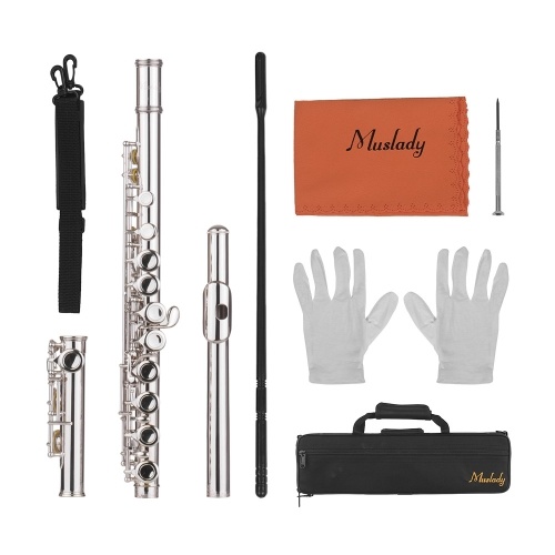 Muslady 16 Trous Closed Hole Flute C Key Flutes