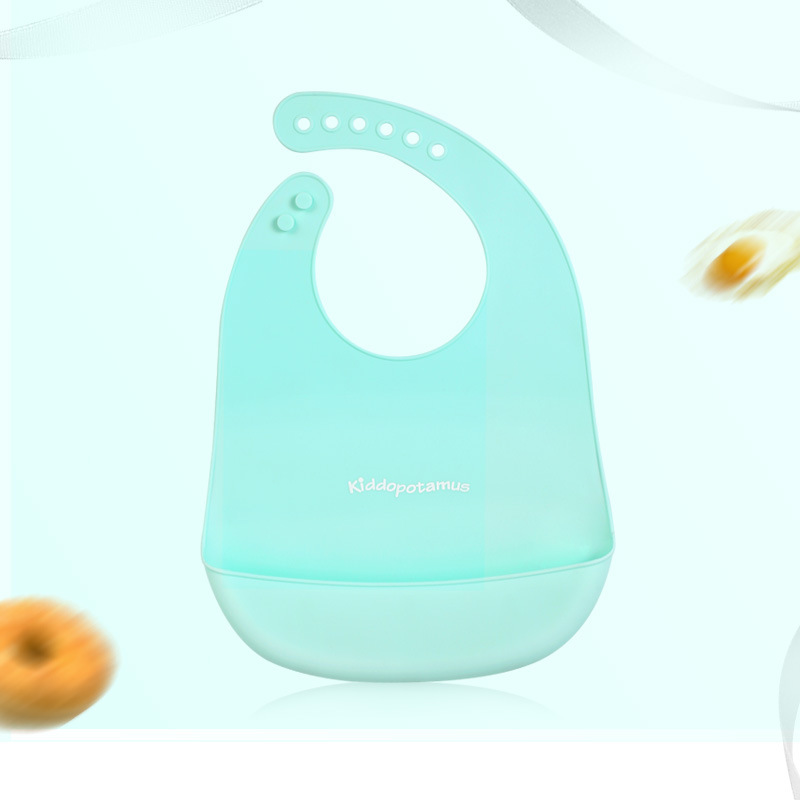 Cartoon Lion Print Silica Gel Lovely Waterproof Baby Bibs