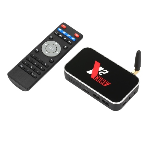X2 CUBE Smart 9.0 TV Player UHD 4K Media Player avec lecteur multimédia Amlogic S905X2 LPDDR4 16 Go EMMC 2.4G / 5G WiFi 1000M Set Top Box avec télécommande