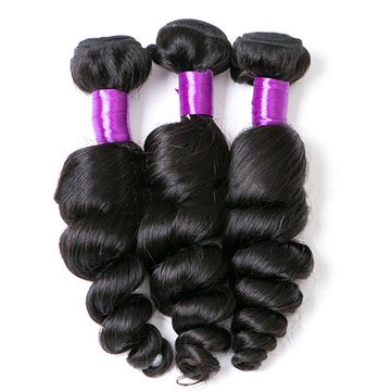 1 Bundle Brazilian Loose Wave Virgin Hiar Weave Natural Black Human Hair Extensions