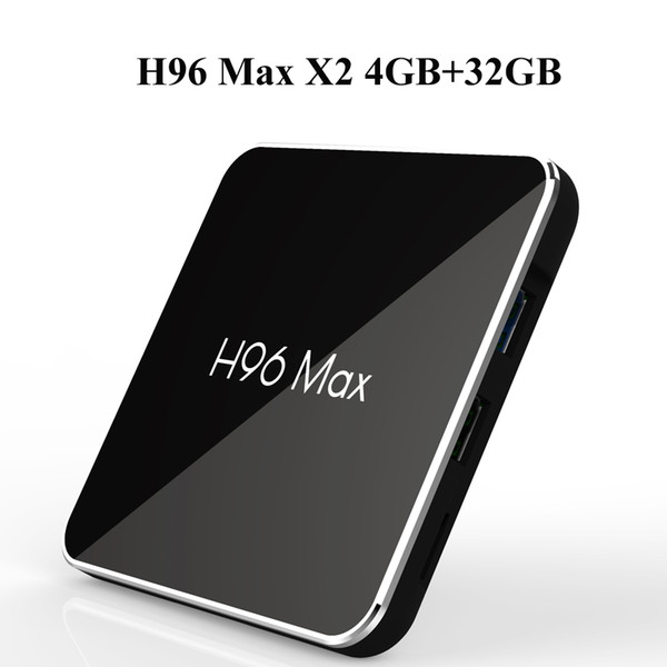 h96 max x2 android 9.0 tv box amlogic s905x2 4gb 32gb 2.4g 5ghz wifi bluetooth 4k set box