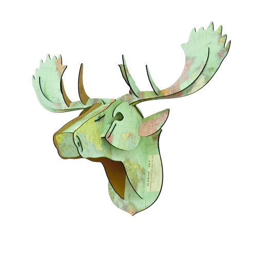 3D Wooden Deer Animal Head DIY Wood Home Decor Kit Art Crafts Wall Hanging Decor Pendant Best Gifts Style 1