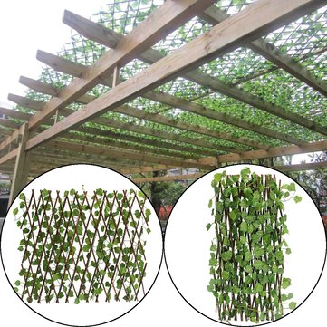 Artificial Green Leaf Branch Garden Buildings Branch Leaves Fence Home Restaurants Wall Decoration