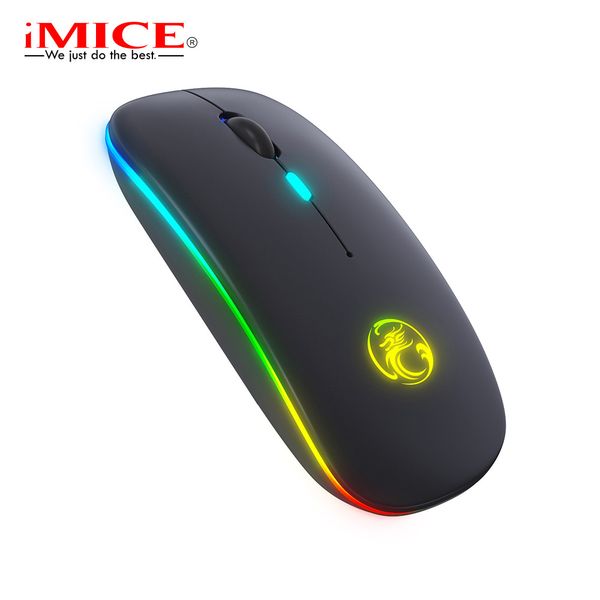 Bluetooth Wireless Mouse with USB Rechargeable RGB Backlight Gaming Mouse Gamer Portable Computer Mouse For Computer PC Laptop 2
