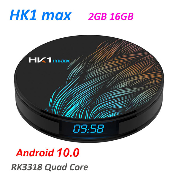 HK1 Max TV Box Android 10.0 2GB RAM 16GB ROM RK3318 Quad-core Ultra HD Dual WiFi Bluetooth Media Player Smart TV Box