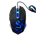 LITBest DTIME USB filaire Gaming Mouse Eclairage LED 3200 dpi 4 niveaux de DPI réglables 6 pcs Clés 6 touches programmables