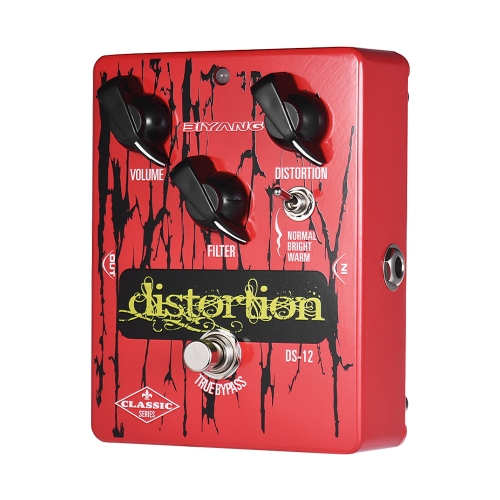 BIYANG DS-12 Classique Distortion Pédale d'Effet Guitare 3 Modes True Bypass Full Metal Shell