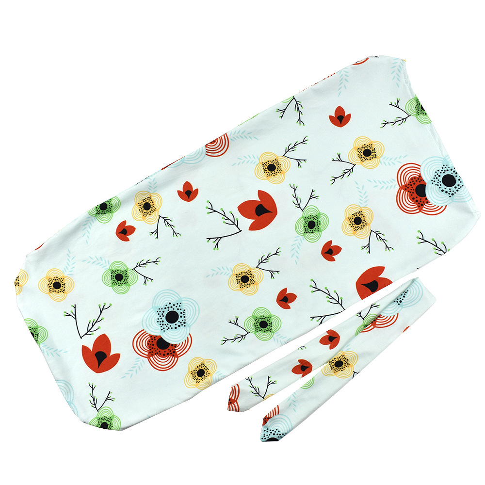 2-piece Baby Plant Print Photography Prop Sleeping Bag and Hairband Set