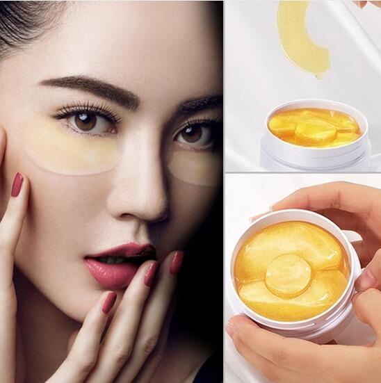 SOON PURE Gold Aquagel Collagen Eye Mask Ageless Sleep Mask Eye Patches Dark Circles Face Care Mask To Face Skin Care Whitening