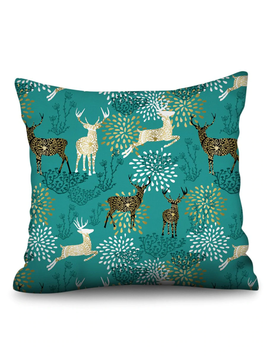Deer Pattern Pillow Cover