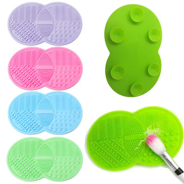 Silicone Brush Cleaner Mat Makeup Brushes Washing Cleaning Tool Cosmetic With Sucker