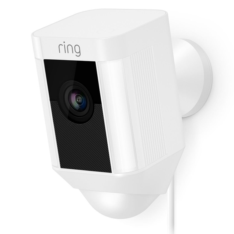 Ring Spotlight Wireless Home Security Camera - White