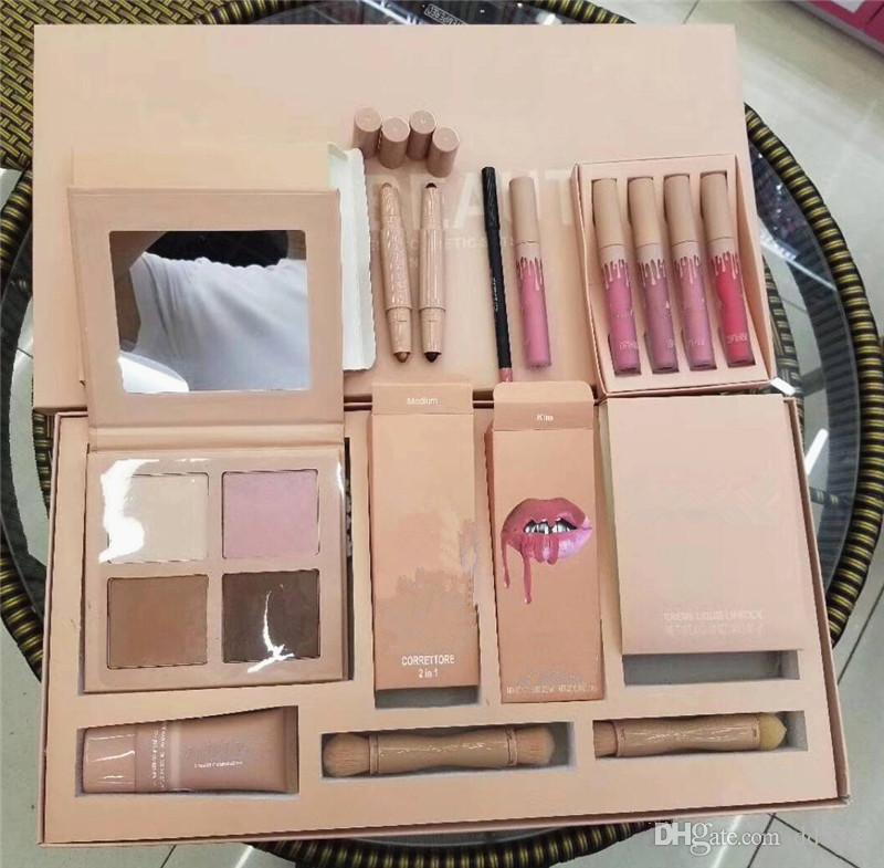 New Hotsale makeup Set contour powder palette concealer lipsticks brush Makeup Set Big Box Gift DHL shipping