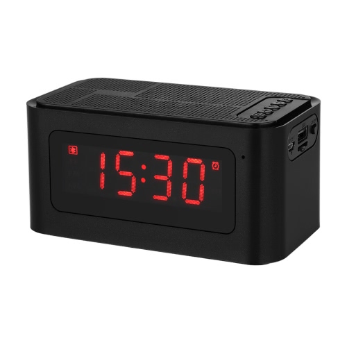 Desktop BT Speakers Alarm Clock FM Radio MP3 Player