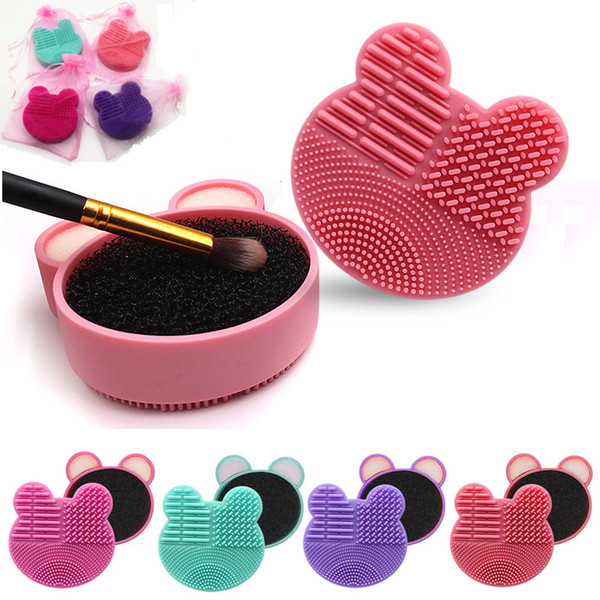 Makeup Brush Cleaner Silicone Washing Brushes Cleaning Sponge and Mat Cosmetic brushes Clean Scrubber Foundation Cleaning Pad Make up Tool