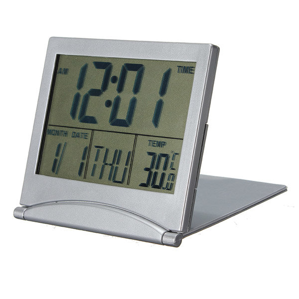 Schreibtisch Uhr Kalender Datum Digital Wecker Celsius Fahrenheit Thermom