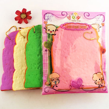 SanQi Elan Squishy Jumbo Toast Slice Piece Bread Slow Rising With Packaging Collection Gift Decor