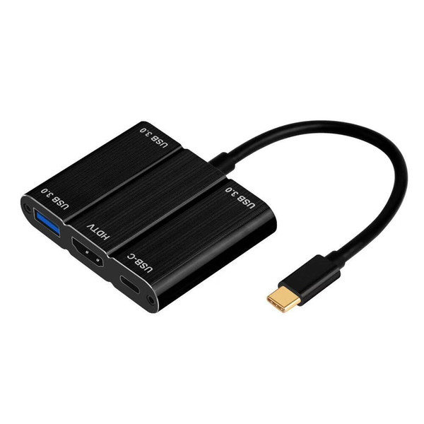 usb c hdmi hub,5 in 1 type c to hdmi usb pd adapter,3 usb 3.0+hdmi+pd charger adapter