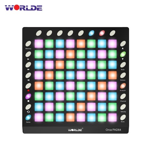 Contrôleur de Drum Pad MIDI USB portable WORLDE ORCA PAD64