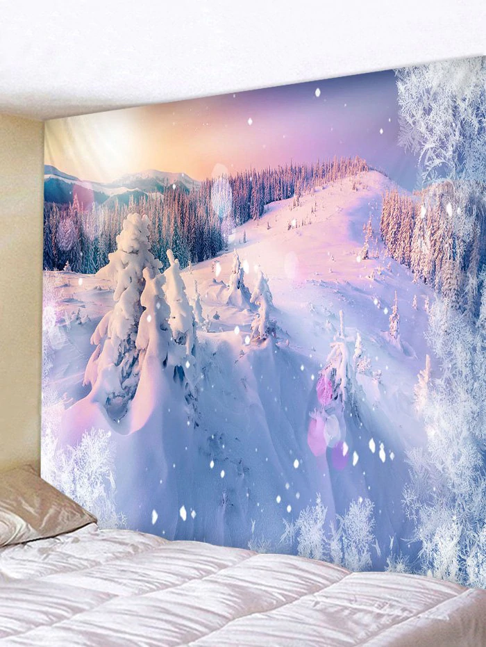Snow Mountains Print Tapestry Wall Hanging Art Decoration