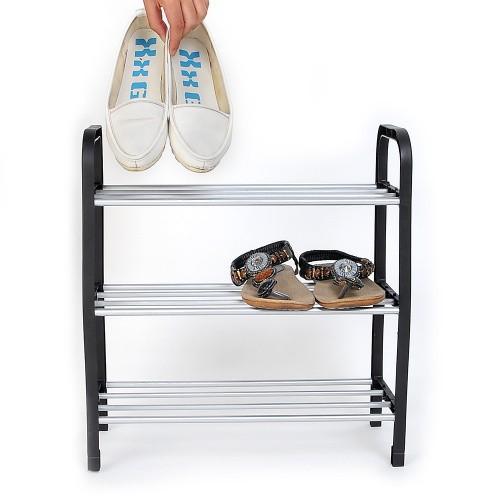 New 3 Tier Plastic Shoes Rack Organizer Stand Shelf Holder Unit Black Light Free shipping, dandys