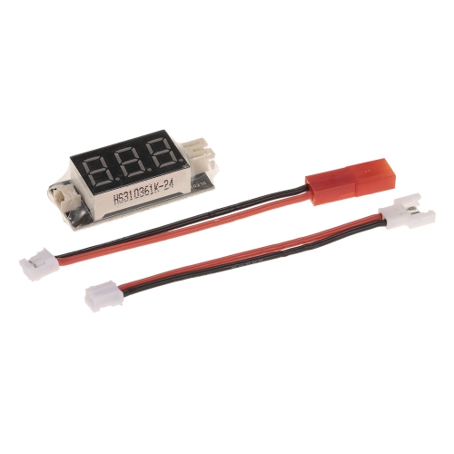 Makerfire RC LiPo Battery Voltage Checker Detector JST 1.25 and JST-PH 2.0 Ports with Micro Losi and JST Cable