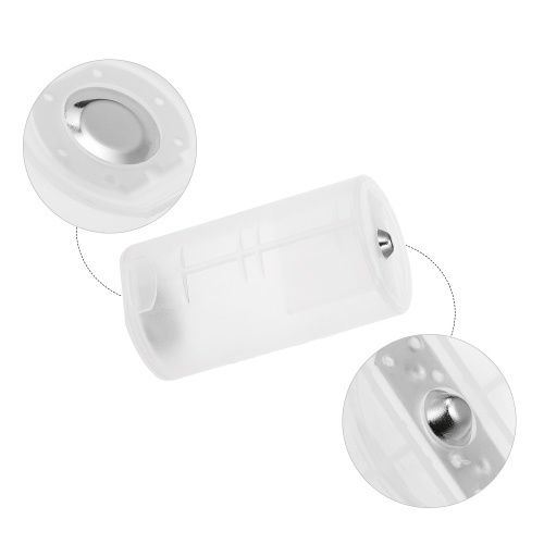 4 pièces adaptateur de convertisseur de batterie 2 * AA à D taille support de la batterie de protection cas PP