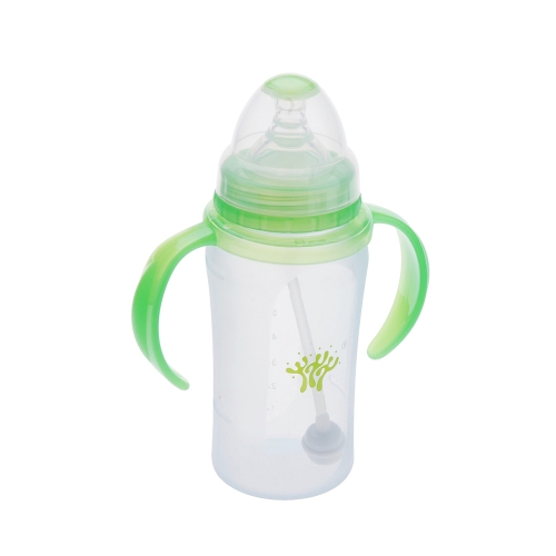240ml Silicone Milk Feeding Bottle Nipple with Handle for Baby Infant