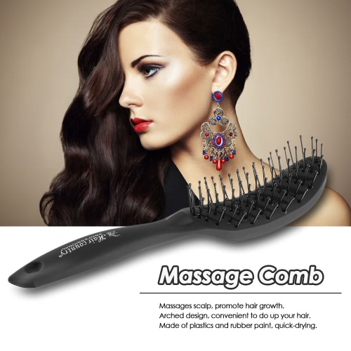 Women Paddle Hair Detangle Hairbrush Scalp Massage Comb Black Hairdressing Comb for Salon Barber Hair Comb Plastic Hair Brush