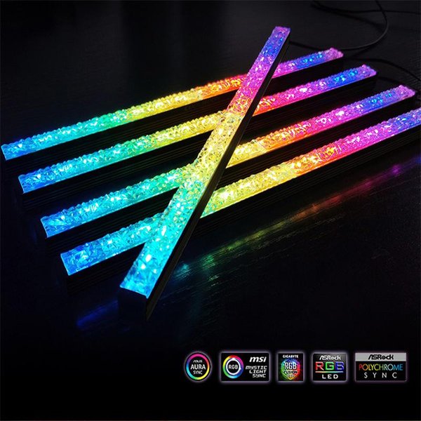 Fans & Coolings COOLMOON RGB LED Strip Diamond Lighting 5V ARGB 3PIN AURA MOD PC Case Decoration