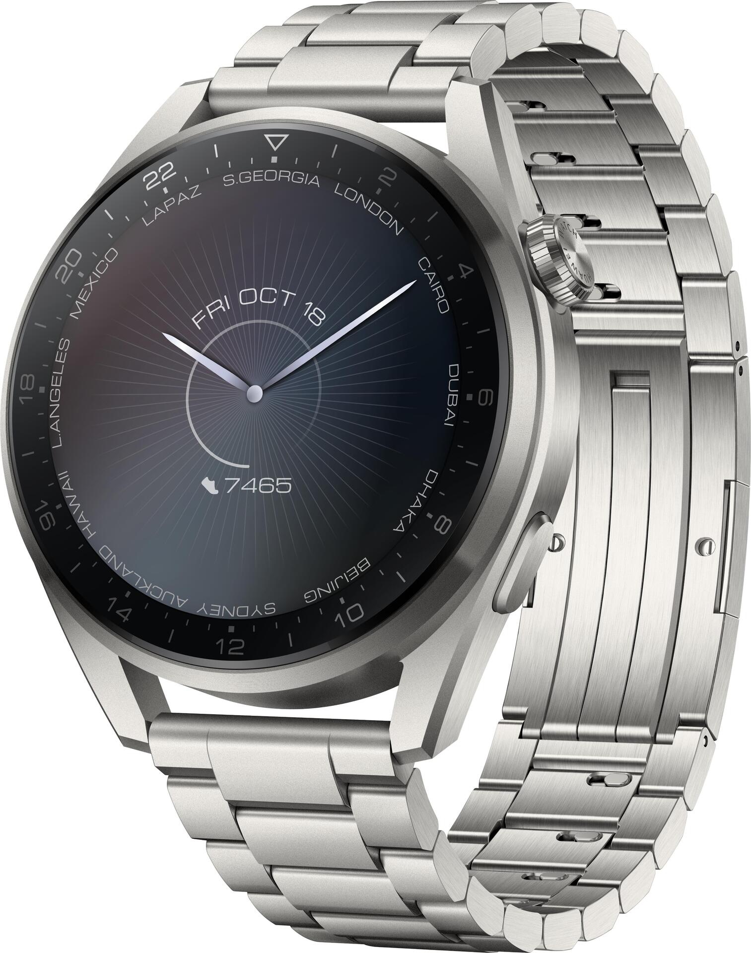Huawei Watch 3 Pro - Elite Edition - 48 mm - silber - intelligente Uhr mit Gliederarmband - Titan - Silber - Anzeige 3,6 cm (1,43