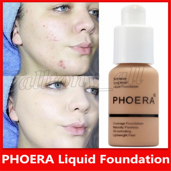 Hot PHOERA Brand 10 Shades Face Makeup Base Concealer Eye Contour Corrector Cream Liquid Corrective Primer Makeup Foundation Cream