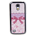 Bowknot and Flowers Decal Pattern Mirror Smooth Back Hard Case for Samsung S4 Mini I9190