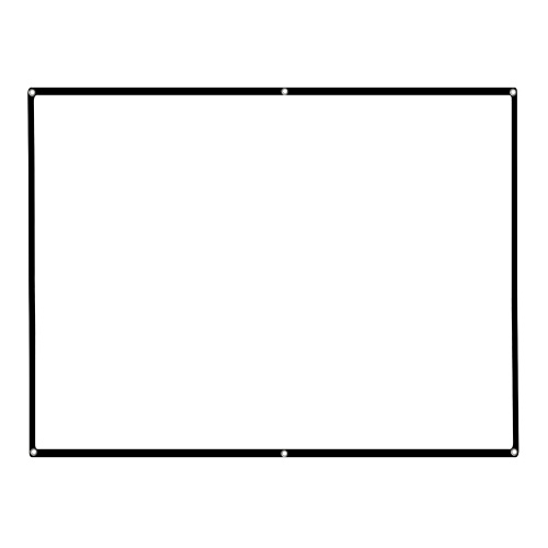 60'' Portable Projector Screen HD 16:9 White 60 Inch Diagonal Projection Screen Foldable Home Theater for Wall Projection Indoors Outdoors