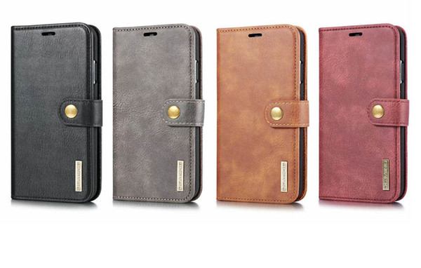 luxury dg.ming 2 in 1 detachable removable wallet leather case cover for iphone 11 pro max xs xr 8 7plus samsung s8 s9 s10 plus note10 pro