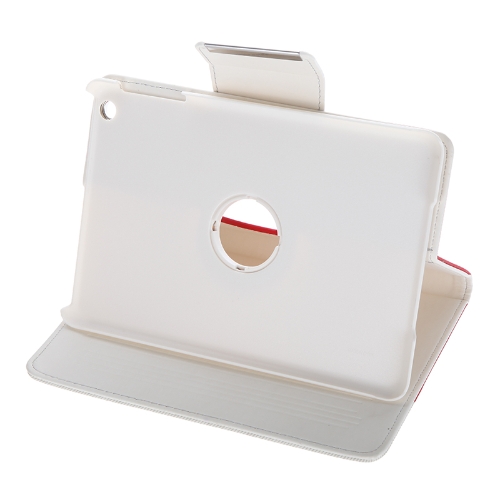 Couverture de protection de mini-tournant de 360 degrés Pour l'iPad/ etui de pression magétique flip Fermeture la couleur rouge