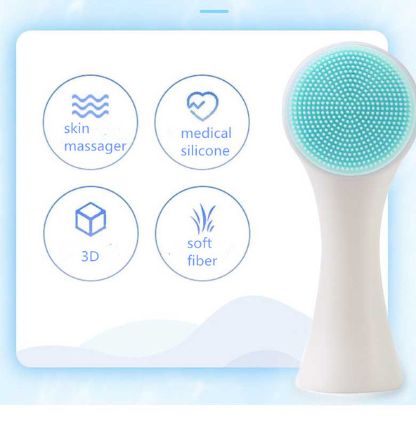 Double Sides Facial Cleansing Brush Multifunctional Portable Size Face Cleaning Tool Pore Massager Facial Beauty Brush
