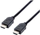Manhattan High Speed HDMI Cable - HDMI-Kabel - HDMI (M) bis HDMI (M) - 1.5 m - Doppelisolierung - Schwarz - geschirmt, geformt