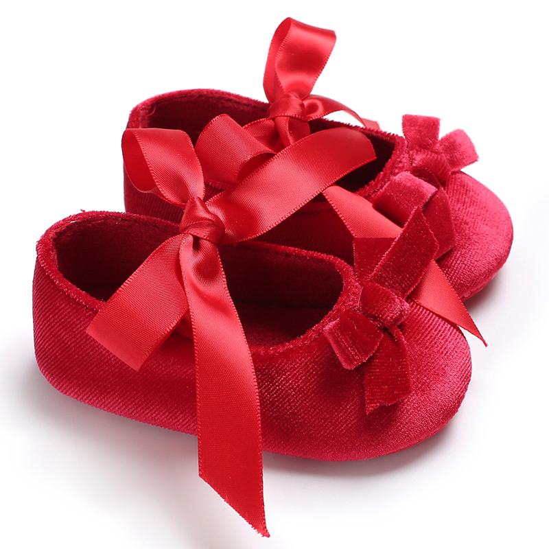 Baby / Toddler Girl Pretty Bowknot Decor Solid Prewalker Shoes