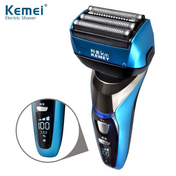 professional electric sahver ipx 7 level waterproof beard trimmer with lcd display shaving machine rechargeable electric razor