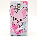 Pretty Pink Pig and Mouse Cartoon Pattern Hard Case for Samsung Galaxy Note 3 N9000 N9001