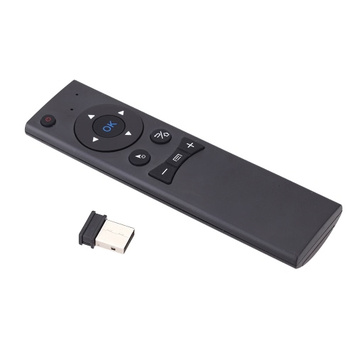 MX6 Portable 2.4G Wireless Remote Control Air Mouse Wireless Voice Remote Controller with USB 2.0 Receiver Adapter for Smart TV Android TV Box Mini PC HTPC