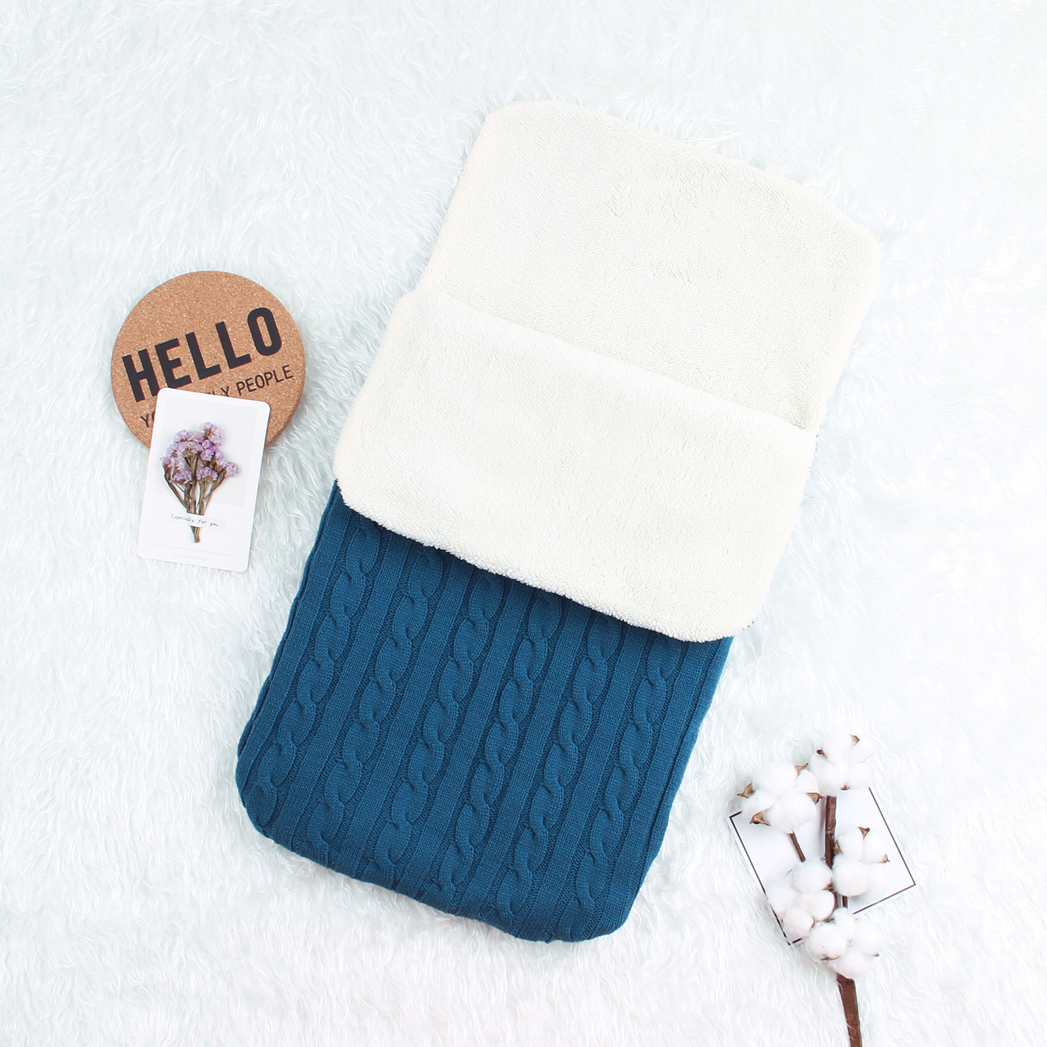 Warm Knitted Fleece-lining Sleeping Bag for Baby