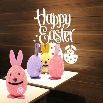 3Pcs Foam Bunny Easter Eggs Rabbit Ornament Home Party Decoration Kids Gift
