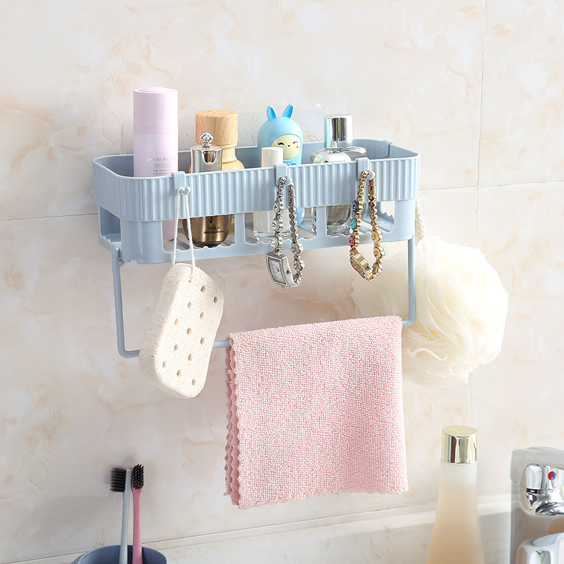 Removable Sticky Filtering Wall Storage Rack With Hooks