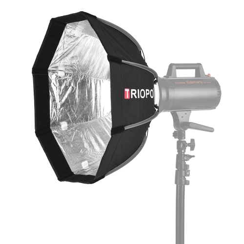 TRIOPO 55cm pliable Octagon 8-Soft Softbox avec sac de transport de tissu doux Bowens Mount pour Studio Strobe Flash Light