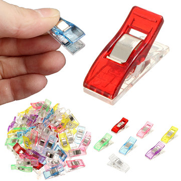 50Pcs Fixed Clip  Multifunction Plastic Small Clip For Fabric Quilting Craft Sewing Knitting Crochet